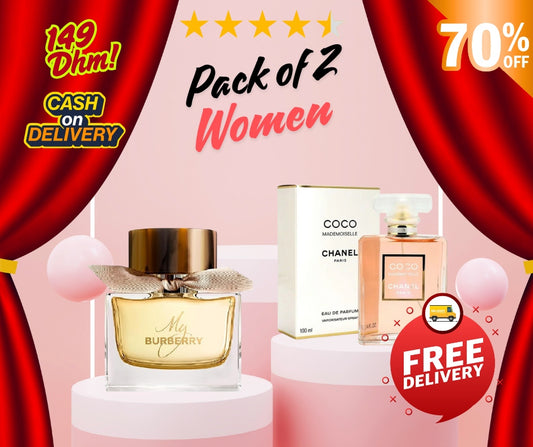 Pack of 2 - Women (Coco Chanel Mademoiselle + My Burberry for Women)